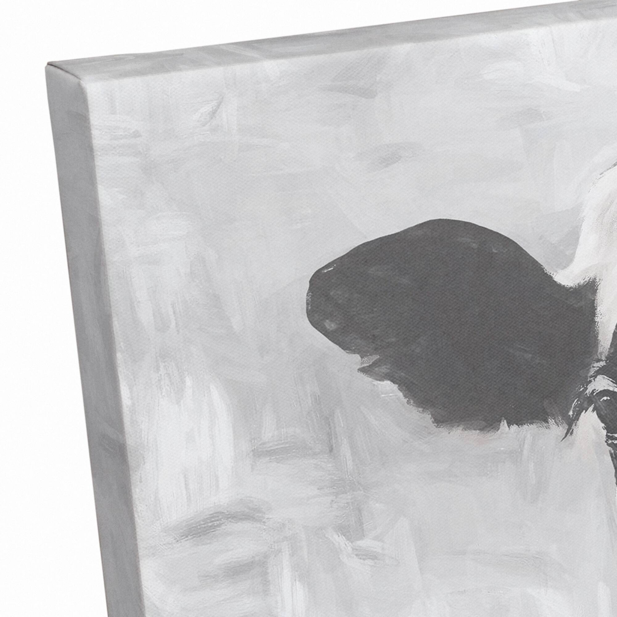Monochromatic Cow 11" x 14" Canvas Wall Art